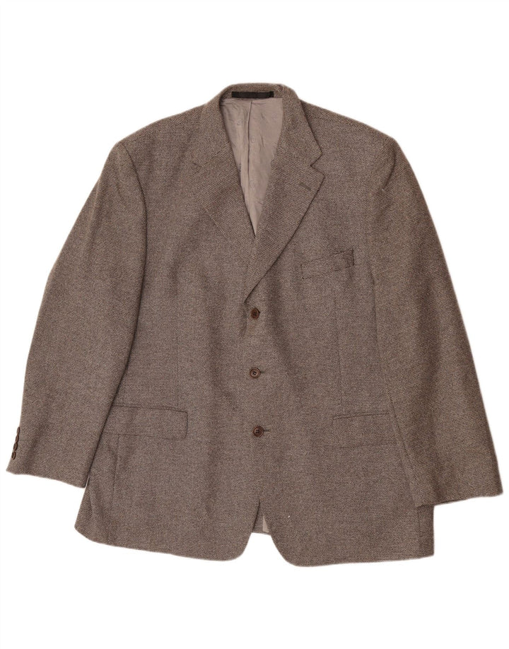 Мужской пиджак Marks & Spencer с 3 пуговицами, Великобритания, 46 XL, серая шерсть