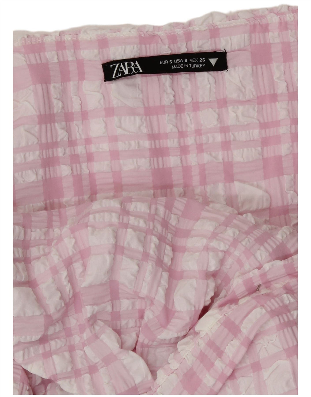 Женский сарафан Zara UK 8, маленький розовый в клетку