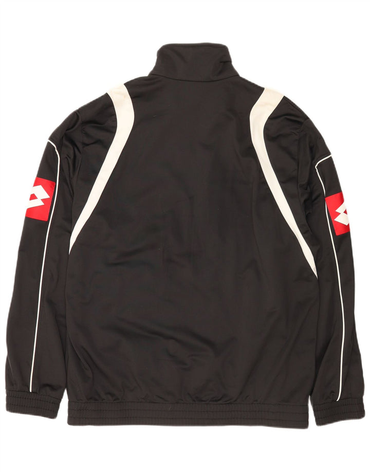 Lotto Мужской спортивный костюм с графическим рисунком, верхняя куртка XL, черный полиэстер с цветными блоками