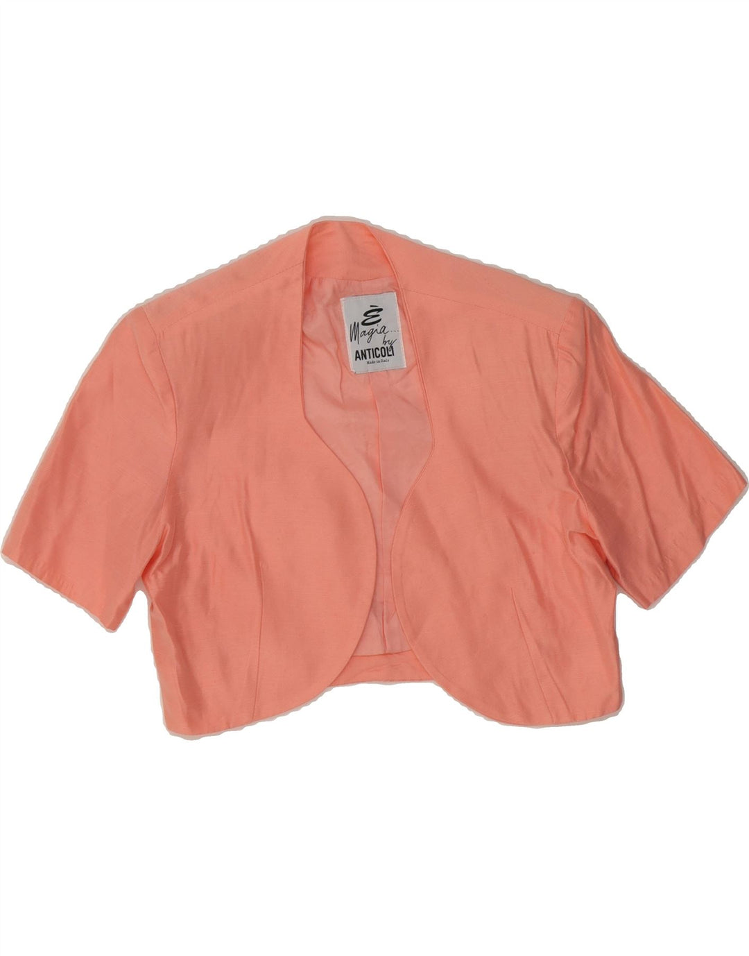 ANTICOLI Womens Magia Bolero Jacket UK 12 Medium Pink Acrylic Vintage ANTICOLI and Second-Hand ANTICOLI from Messina Hembry 