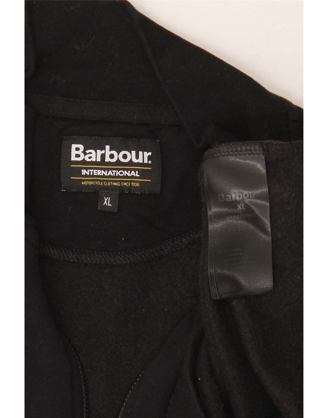 Мужской свитшот Barbour на молнии с воротником XL, черный хлопок