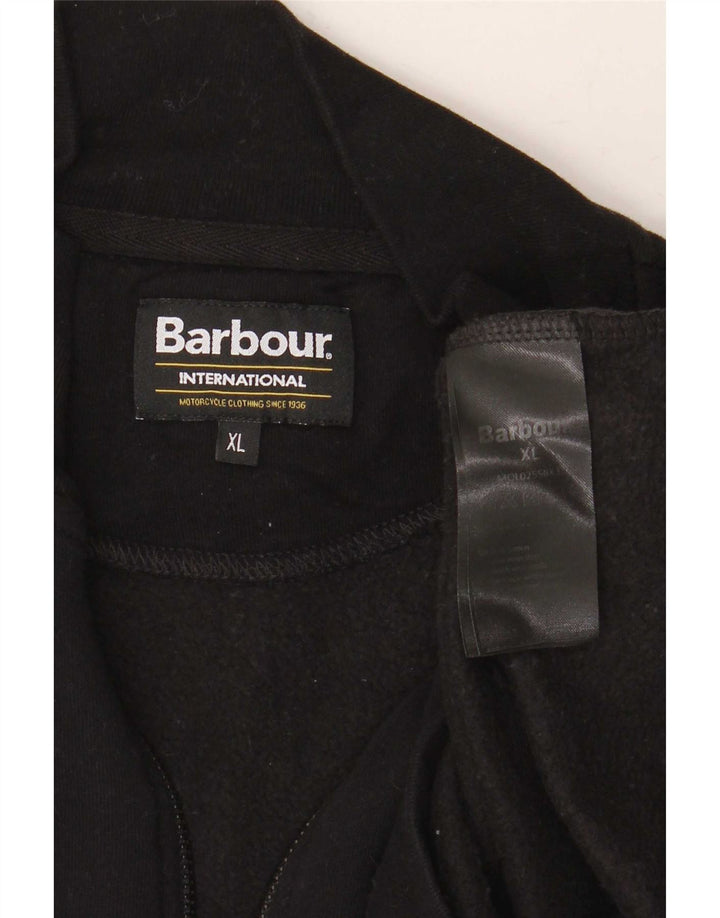 Мужской свитшот Barbour на молнии с воротником XL, черный хлопок