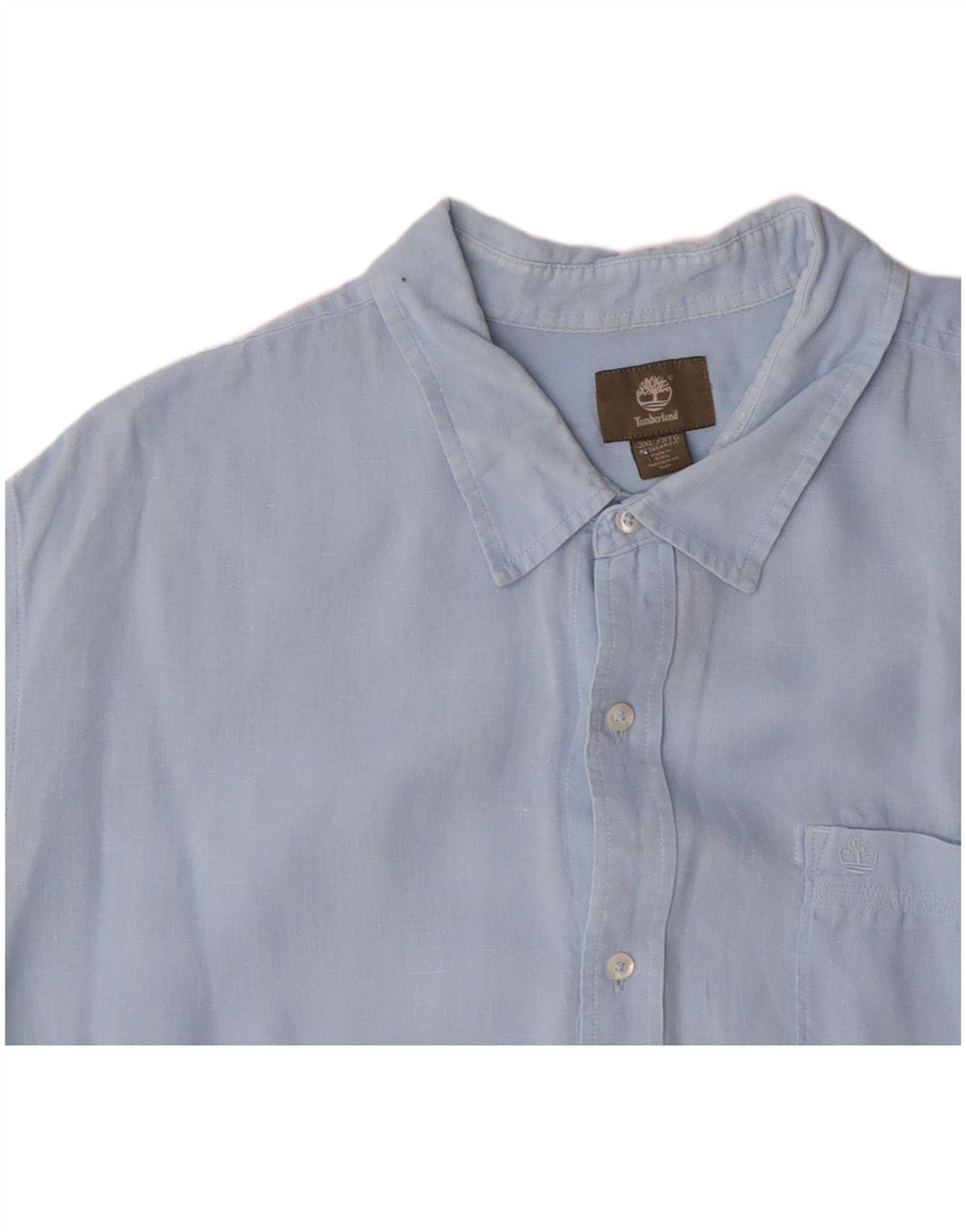 TIMBERLAND Мужская рубашка обычного кроя с коротким рукавом 3XL синяя