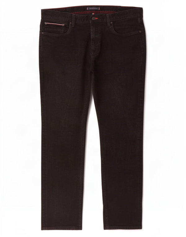 Мужские прямые джинсы Tommy Hilfiger Denton W38 L30, черный хлопок