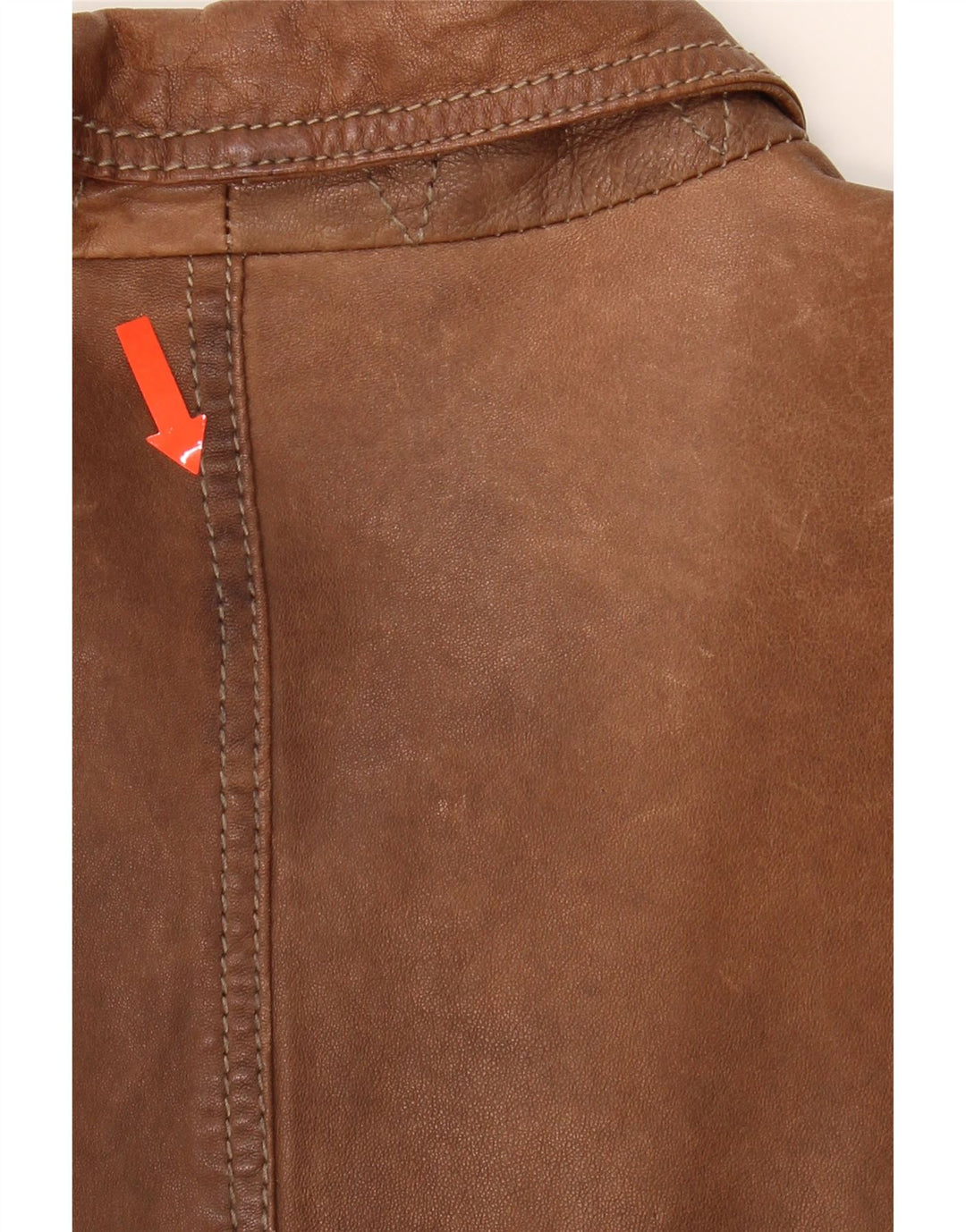YORN Mens Leather Jacket IT 56 3XL Brown Leather Vintage Yorn and Second-Hand Yorn from Messina Hembry 