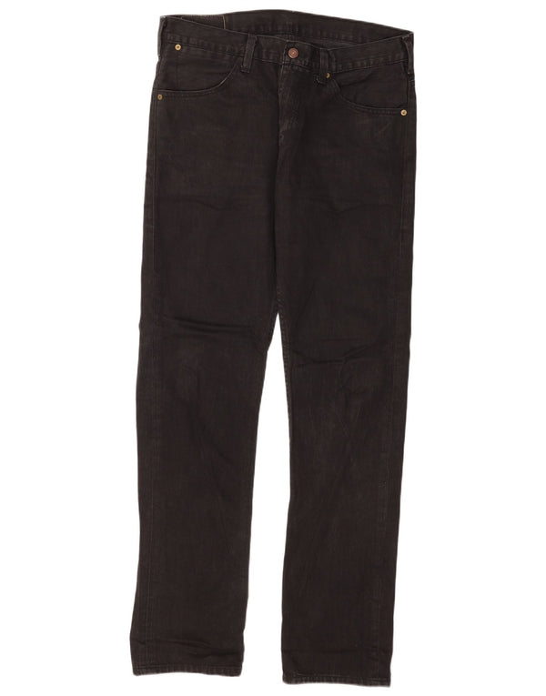 Мужские прямые джинсы Levi's 504 W34 L34, черный хлопок