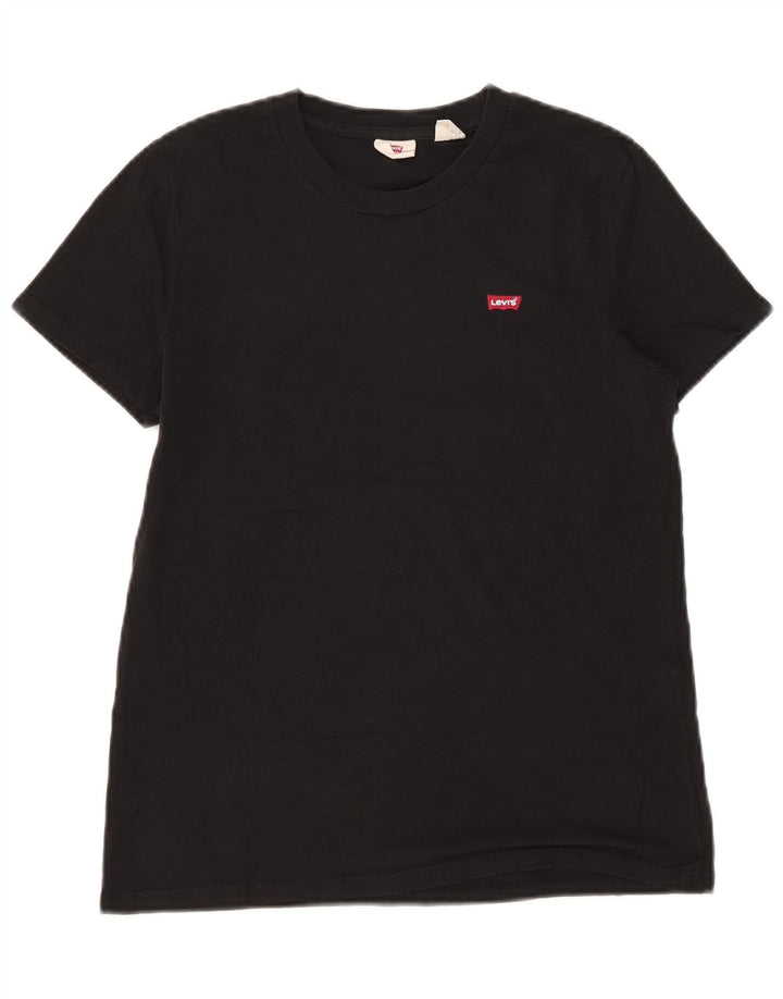Женская футболка Levi's Top UK 10, маленькая, черная