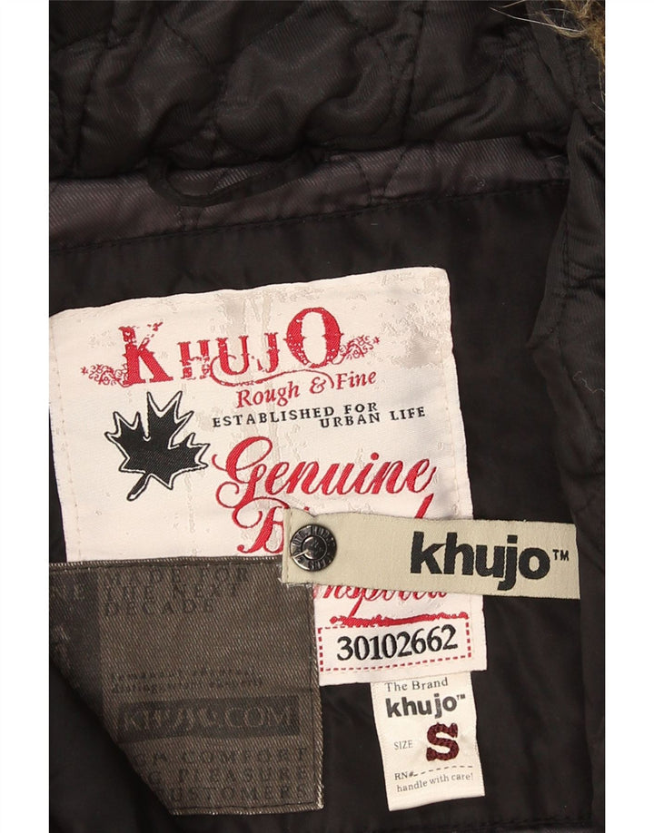 Женская парка KHUJO с капюшоном UK 10, маленькая, черная
