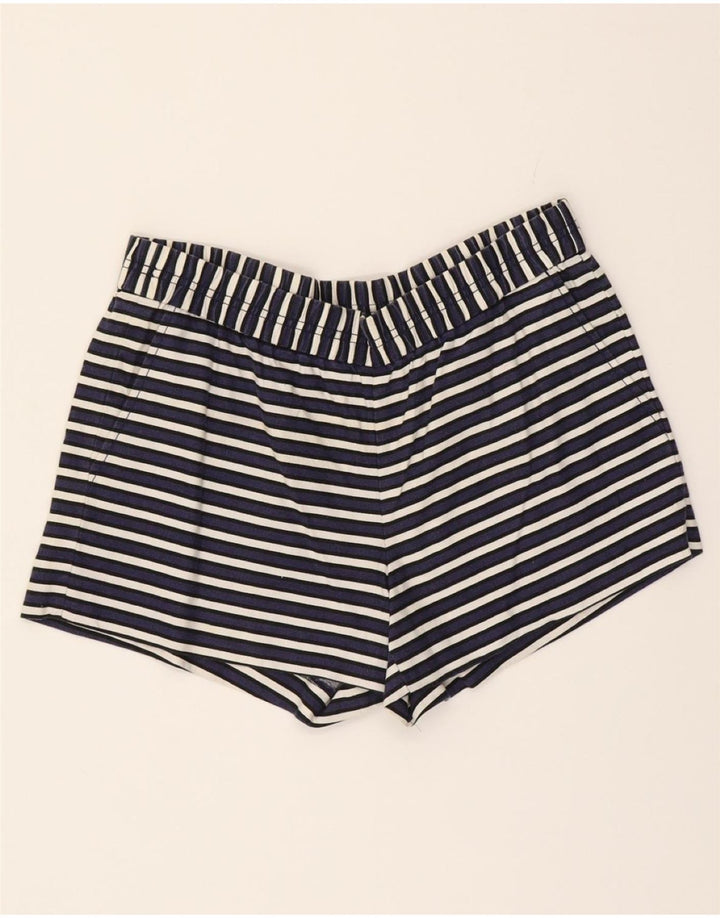 J. CREW Womens Shorts W30 Medium  Navy Blue Striped Linen Vintage J. Crew and Second-Hand J. Crew from Messina Hembry 