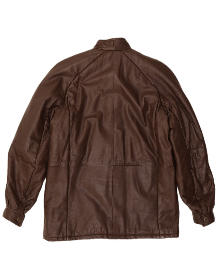 Винтажная мужская кожаная куртка IT 48 Medium Brown Leather