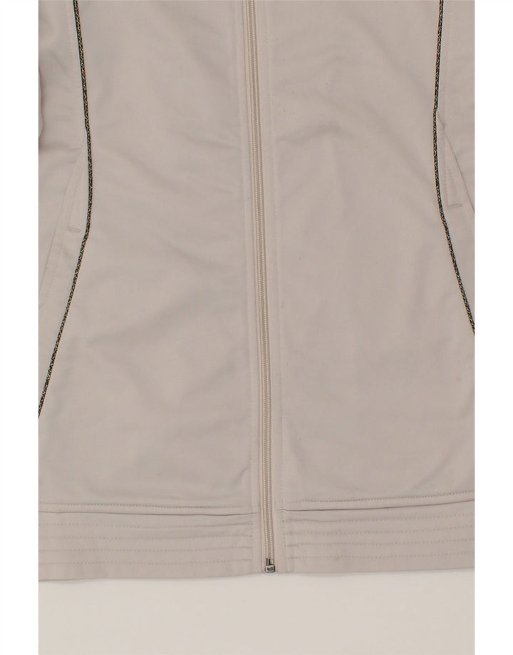 DIADORA Womens Loose Fit Tracksuit Top Jacket UK 10 Small White Polyester Vintage Diadora and Second-Hand Diadora from Messina Hembry 