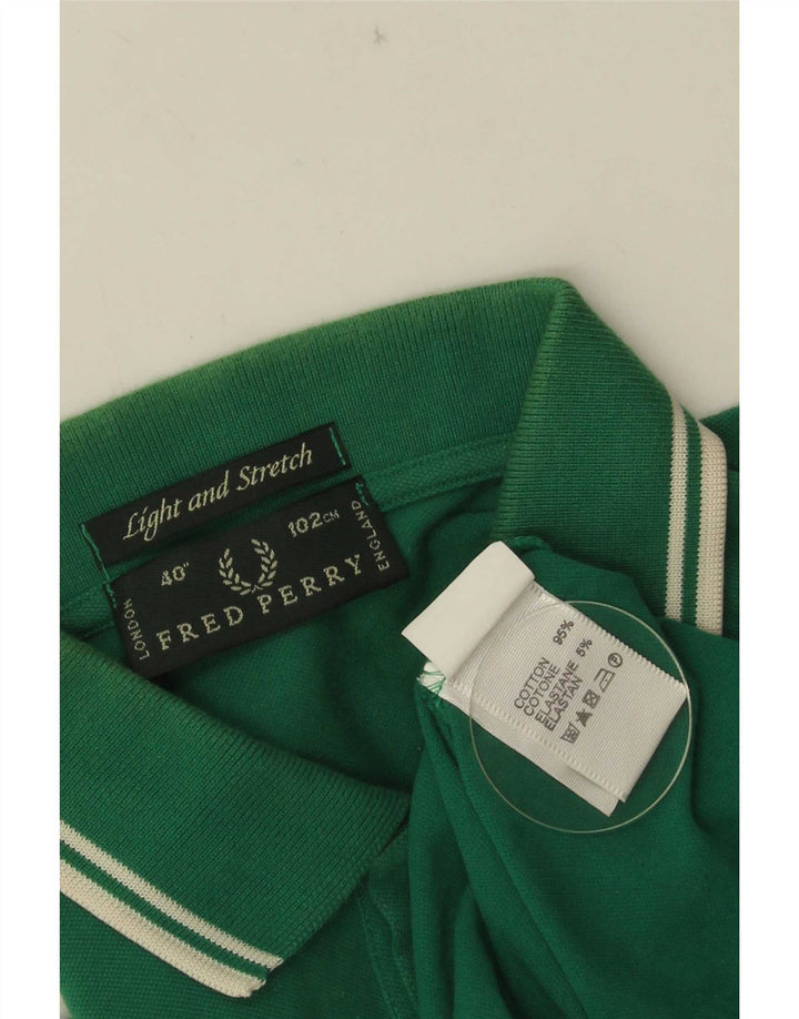 Мужская легкая и эластичная рубашка-поло Fred Perry, маленький зеленый хлопок