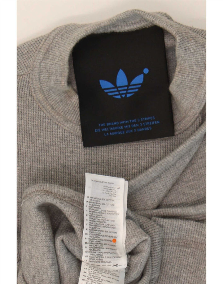 Женское боди на одно плечо Adidas UK 10, маленький серый хлопок