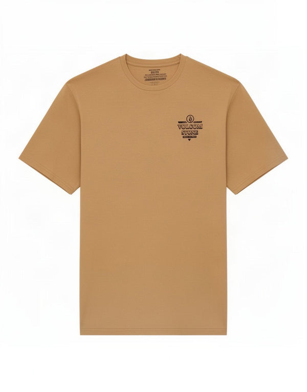 Мужская футболка Volcom Modern Fit с графическим рисунком, 2XL, бежевый, хлопок