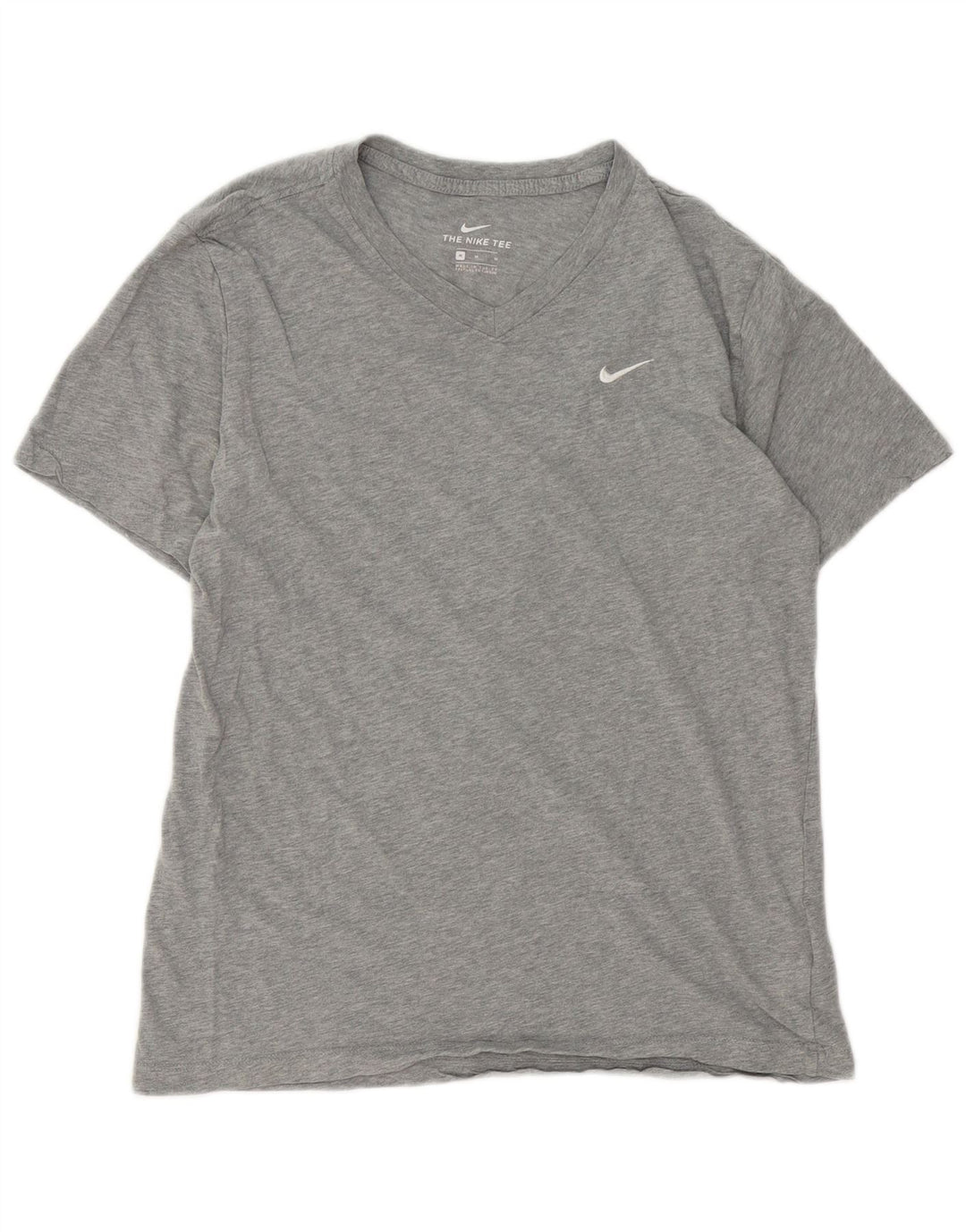 Мужская футболка Nike из хлопка среднего серого цвета с крапинками