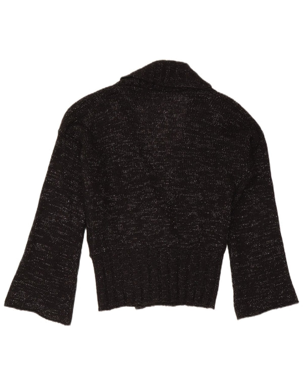 Женский кардиган Sisley UK 14, средний черный в крапинку