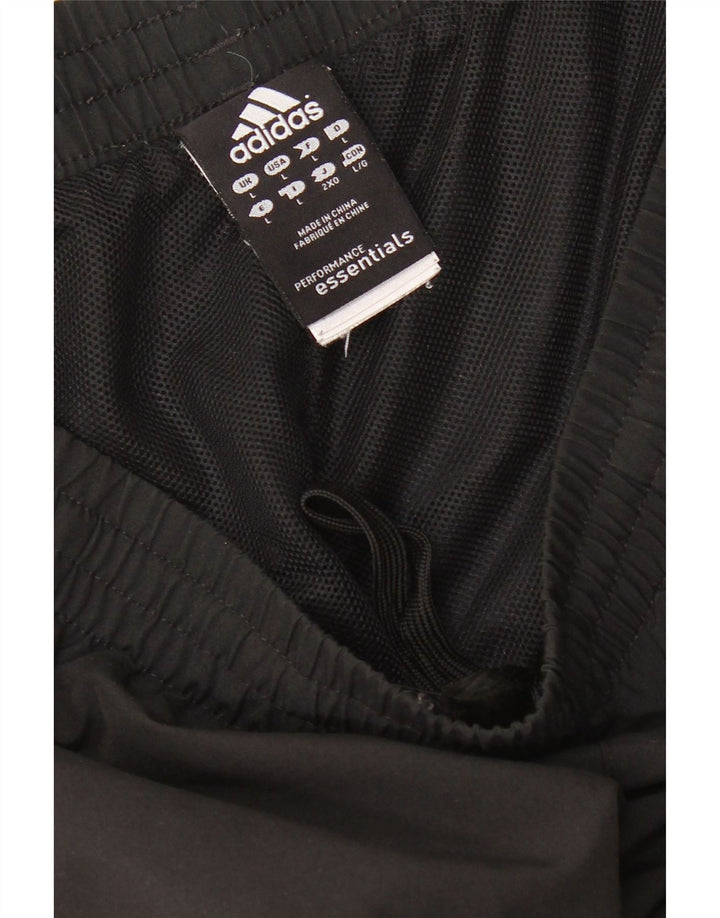 Мужские спортивные шорты Adidas, большие черные из полиэстера