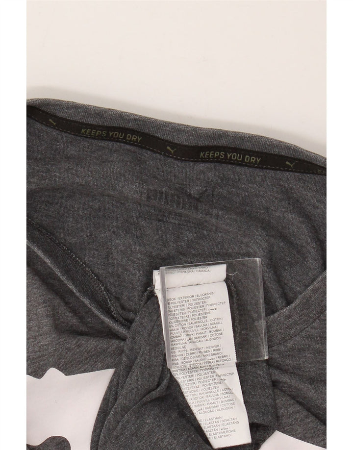 Мужская футболка с рисунком Puma Top XL, серый полиэстер