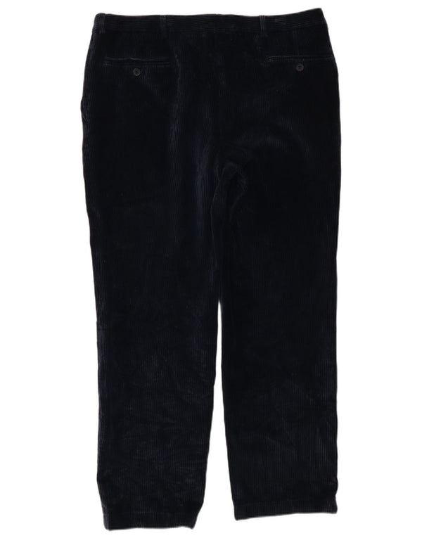 BIANCHI Мужские прямые вельветовые брюки IT 52 XL W34 L27 Темно-синий хлопок