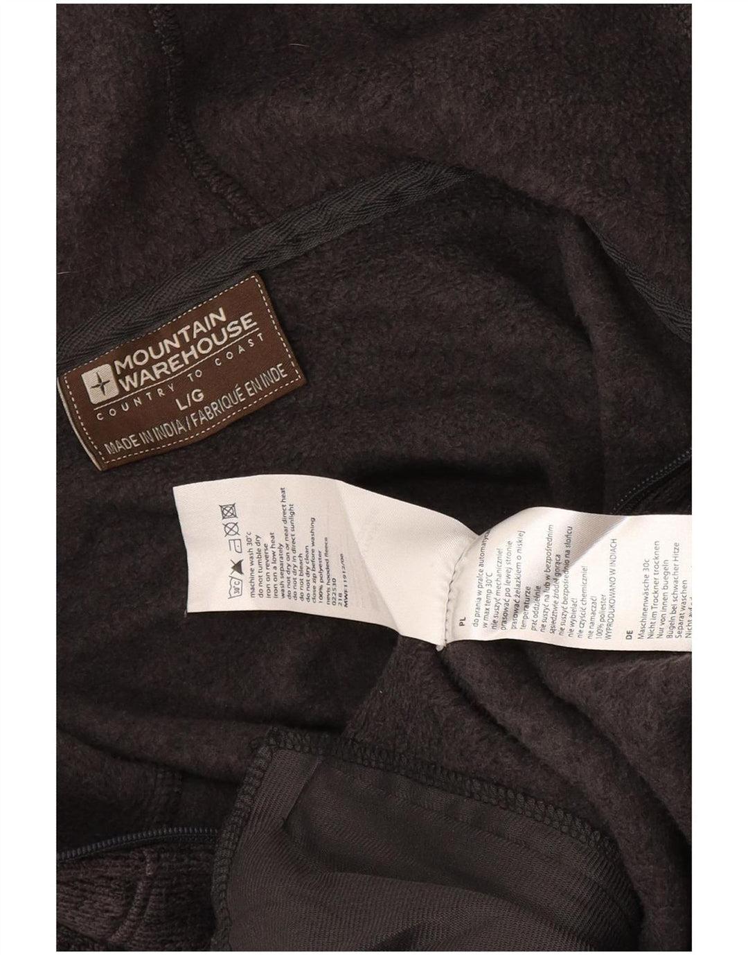 Мужской свитер с капюшоном на молнии Mountain Warehouse, большой серый полиэстер с крапинками
