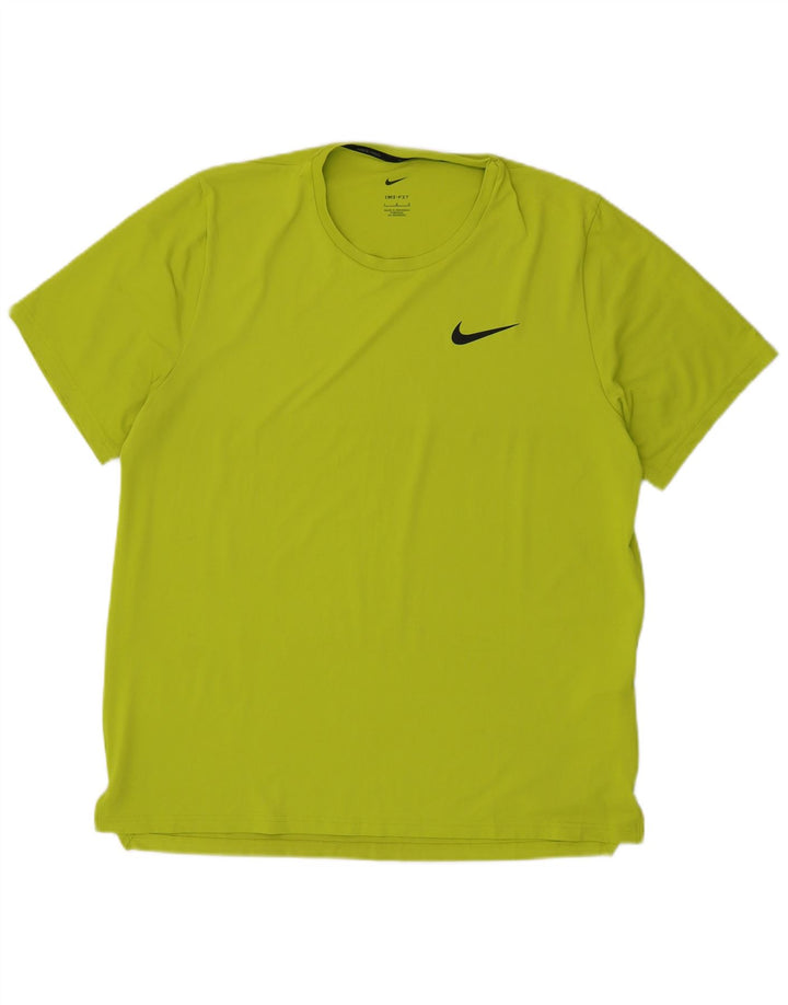 Мужская футболка Nike Dri Fit, большой зеленый полиэстер