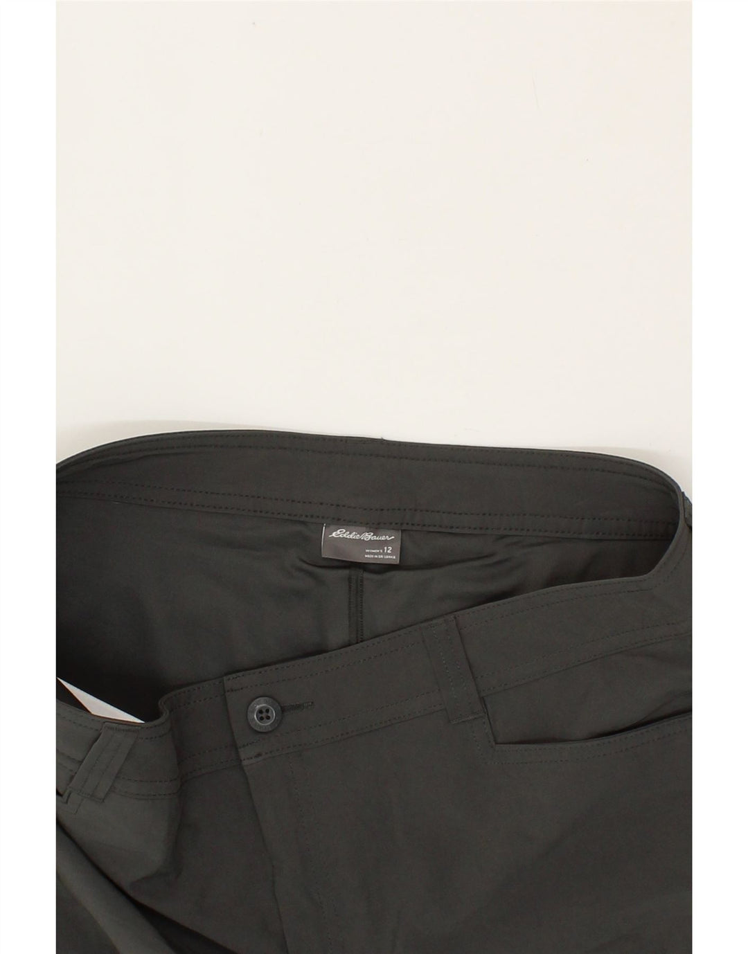 EDDIE BAUER Womens Mini Skirt US 12 Large W36 Grey Polyester Vintage Eddie Bauer and Second-Hand Eddie Bauer from Messina Hembry 