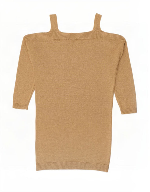 Женский джемпер с открытыми плечами Massimo Dutti, Великобритания, 10, маленький, бежевый