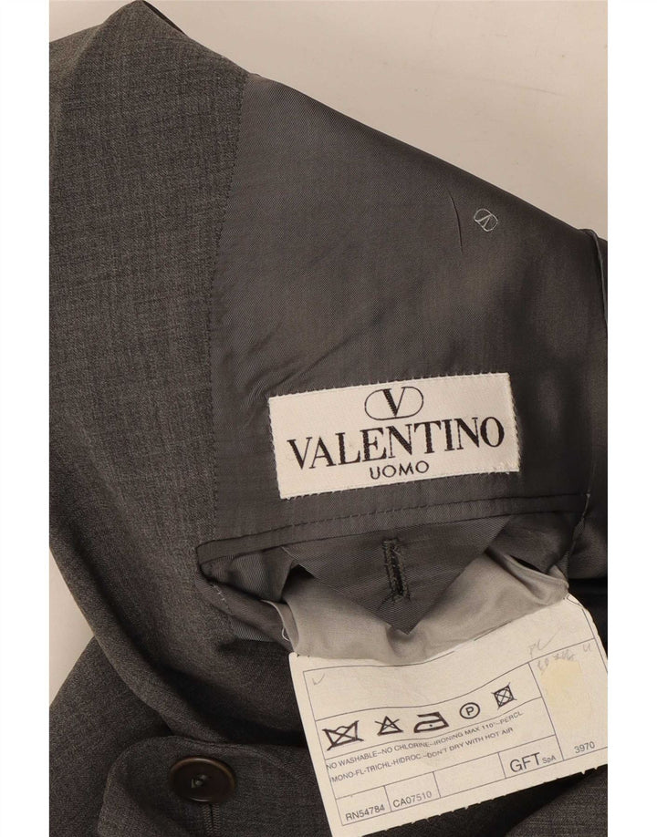Мужской костюм из двух предметов Valentino с 3 пуговицами IT 48 Medium W30 L31 Серый Шерстяной