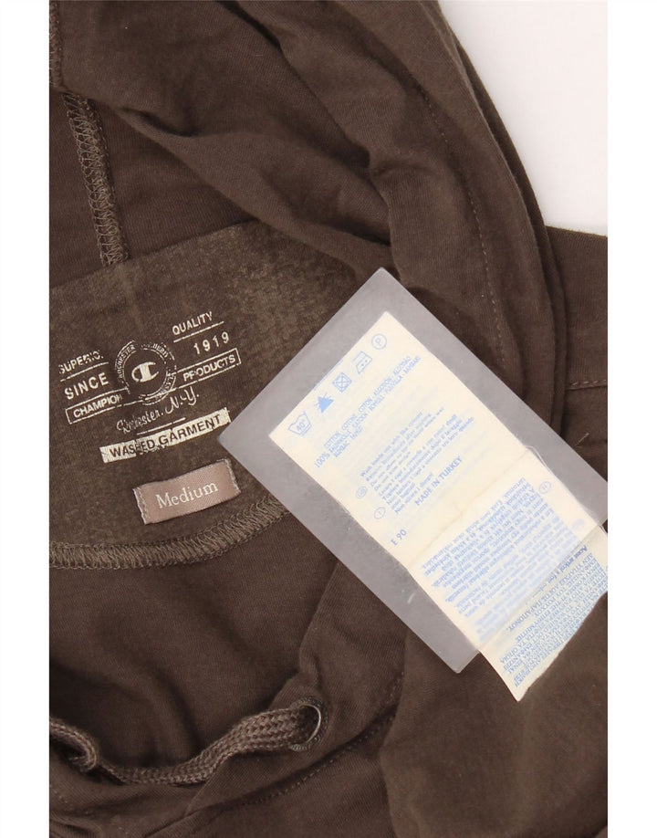 Мужской топ Champion с капюшоном и графикой, длинный рукав, средний коричневый хлопок, хлопок