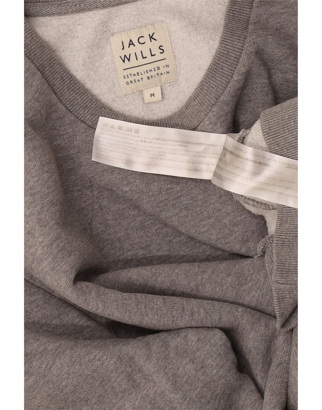 Мужской свитшот Jack Wills, хлопковый джемпер среднего серого цвета в крапинку