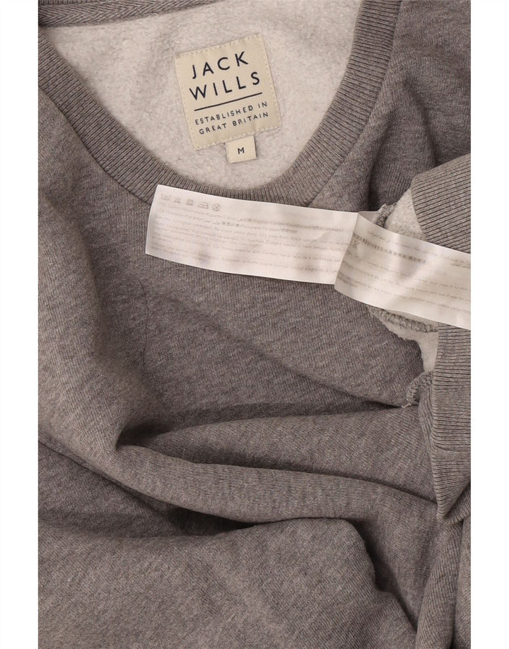 Мужской свитшот Jack Wills, хлопковый джемпер среднего серого цвета в крапинку