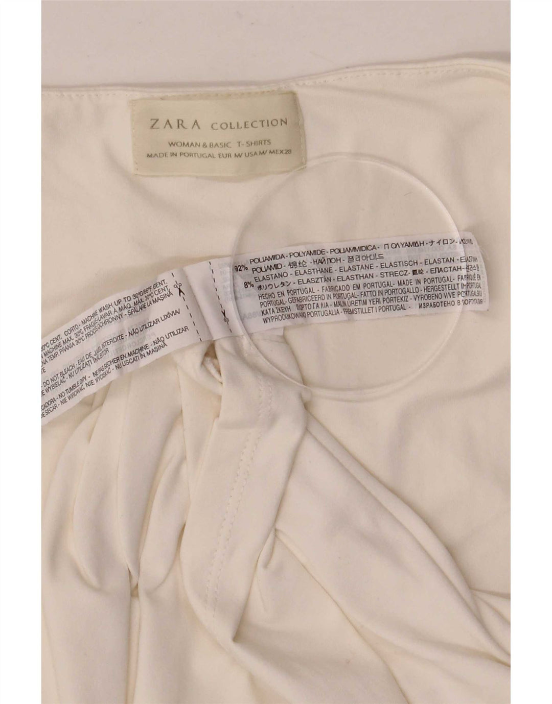 Женский жилет Zara UK 12, средний белый полиамид