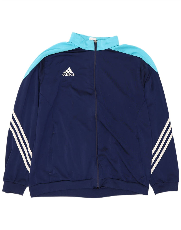 Мужской спортивный костюм ADIDAS XL, темно-синий, полиэстер с цветными блоками