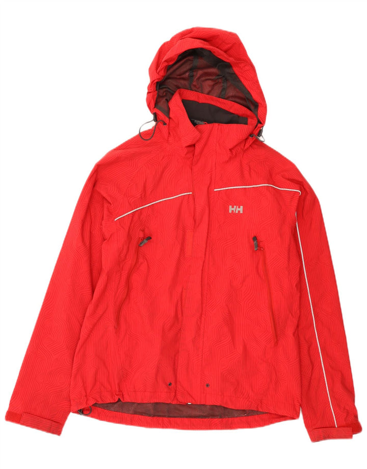 Мужская дождевик с капюшоном Helly Hansen UK 36, маленький красный из полиамида