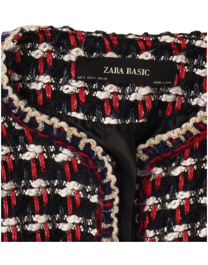Женский пиджак стандартного кроя Zara UK 10, маленькая разноцветная клетка