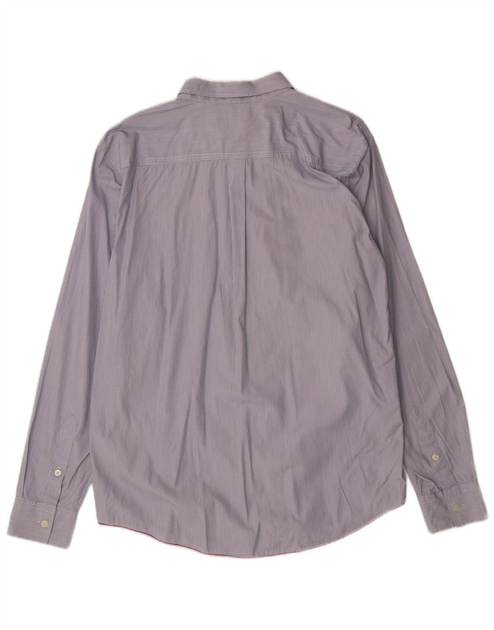 Мужская рубашка Cerruti 1881 XL, синяя хлопковая полоска