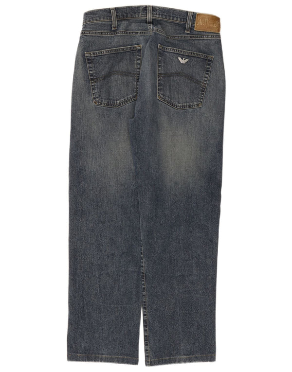 Мужские прямые джинсы Armani W32 L27 темно-синие, хлопок