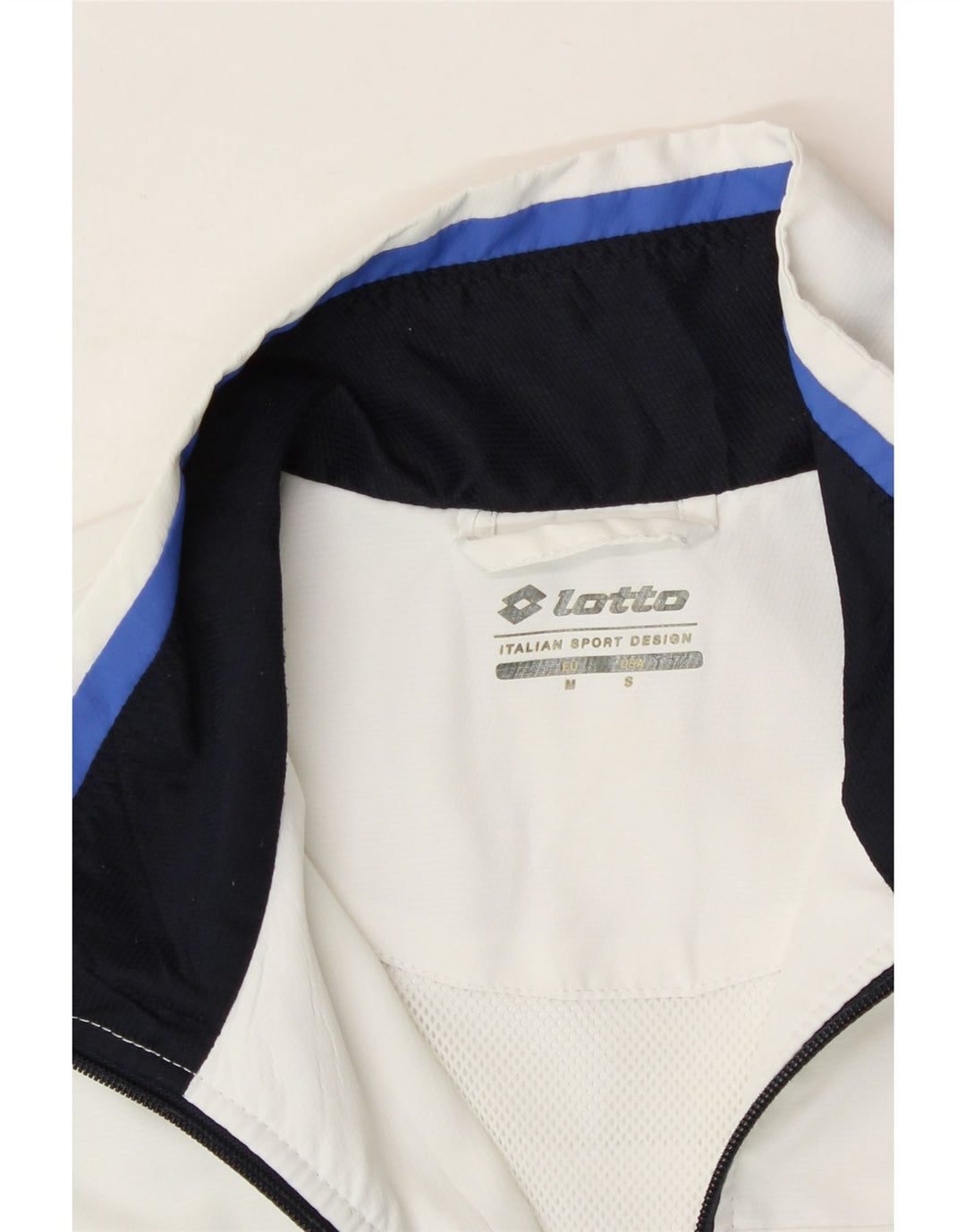 LOTTO Mens Graphic Tracksuit Top Jacket Medium White Vintage Lotto and Second-Hand Lotto from Messina Hembry 