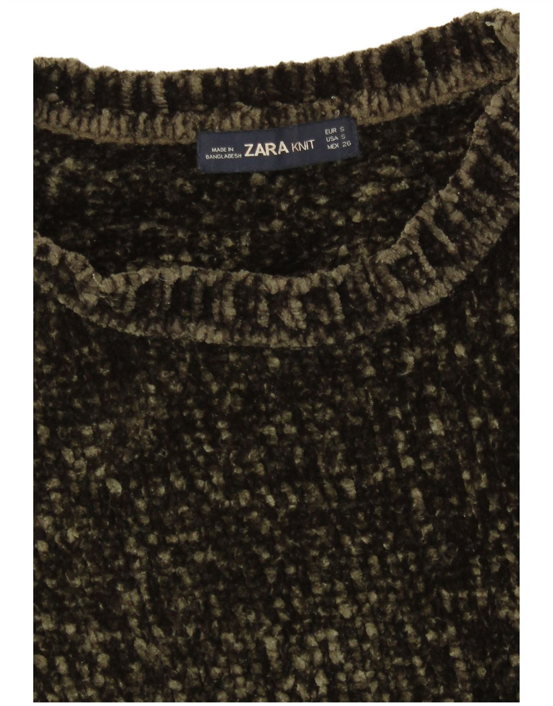 Женский свободный джемпер с вырезом «лодочка» Zara UK 10, маленький, цвет хаки, полиэстер