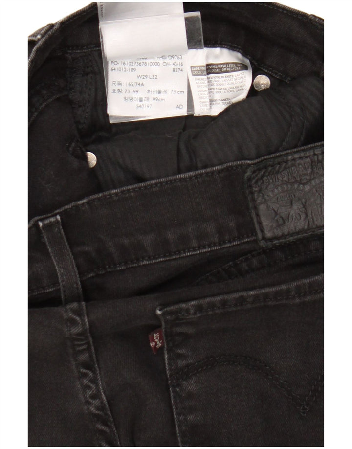 Женские джинсы скинни Levi's W29 L27, черный хлопок