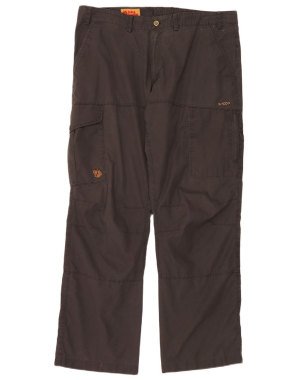 Fjall Raven Mens Straight Cargo Trousers W38 L32 Brown Polyester
