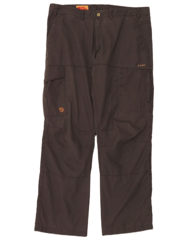 Мужские прямые брюки карго Fjall Raven W38 L32 коричневые из полиэстера