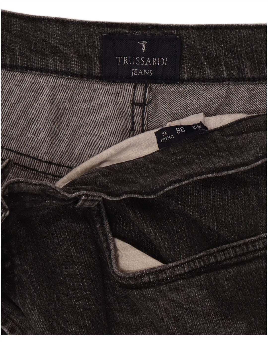TRUSSARDI Мужские прямые джинсы W36 L29 Серые