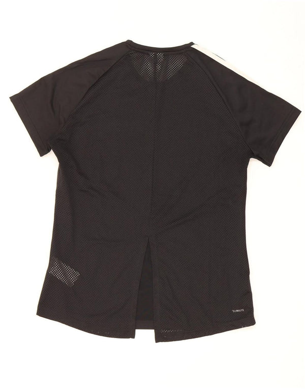 Женская футболка Adidas Climalite Top UK 12/14, средний черный полиэстер