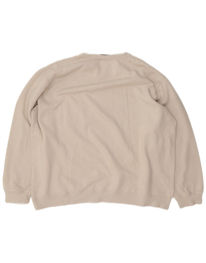 KAPPA Мужской свитшот с графическим рисунком 4XL Off White Cotton