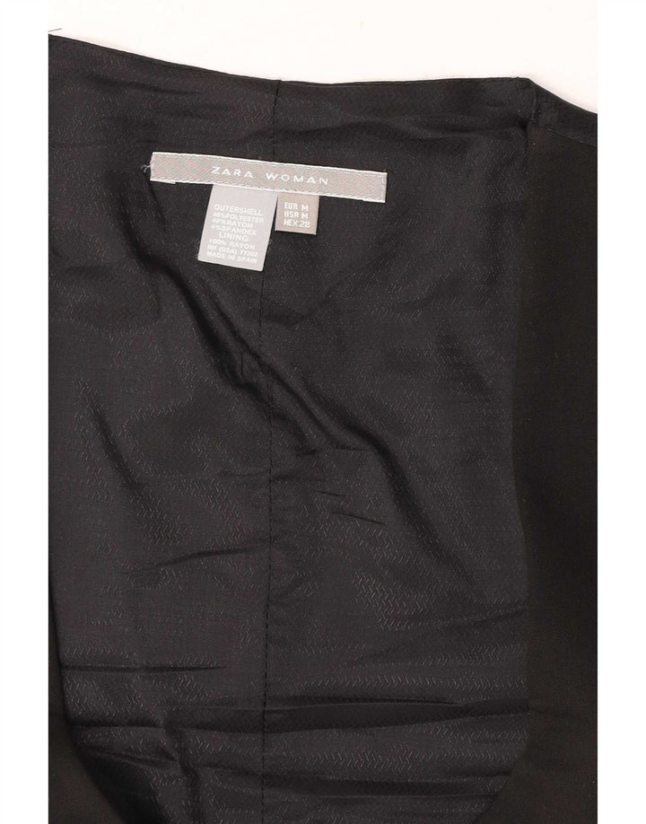 Женский жилет Zara UK 12, средний черный, полиэстер