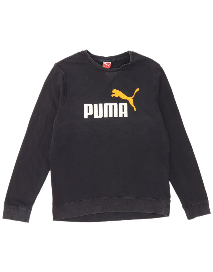 Мужской свитшот с рисунком Puma, большой темно-синий