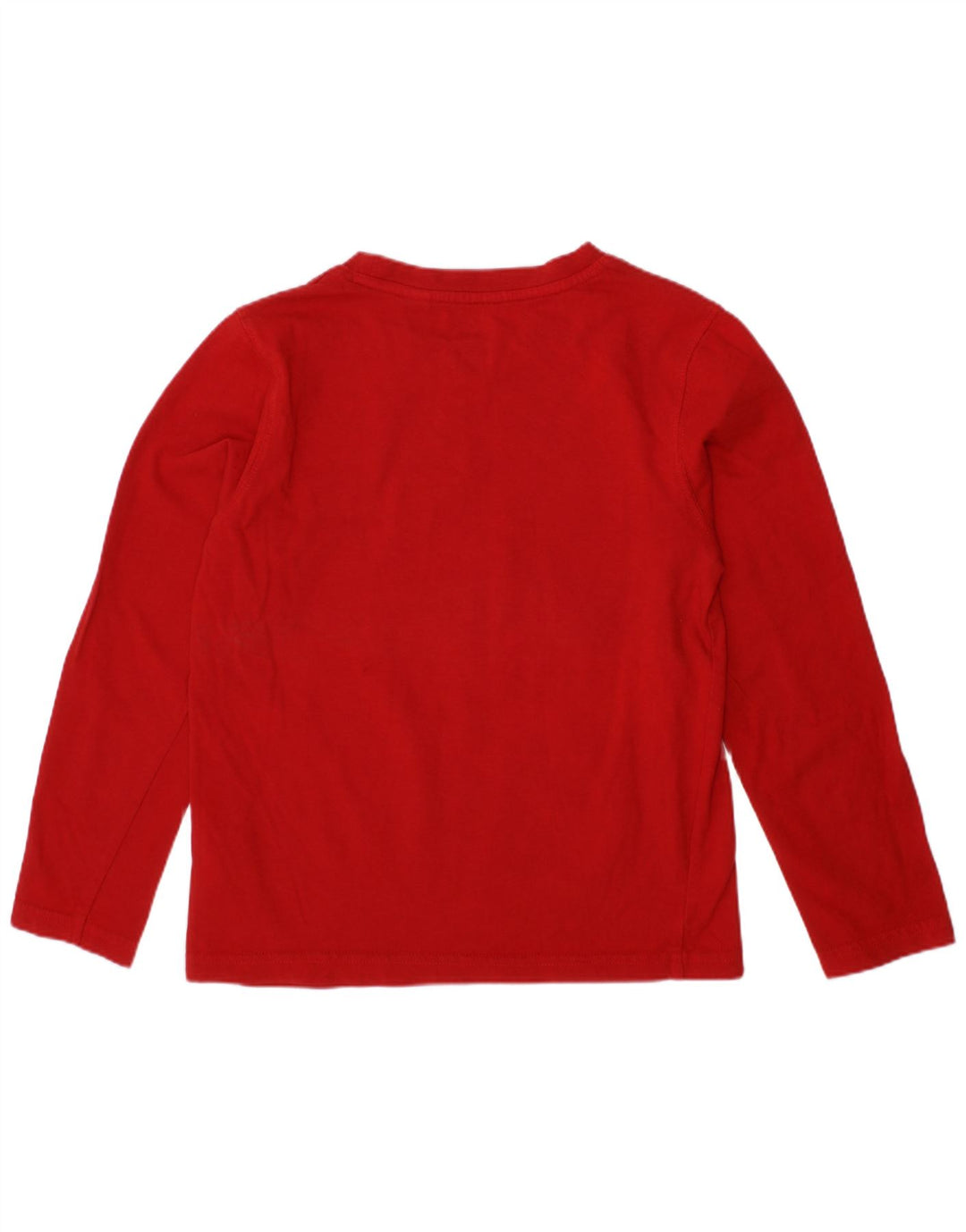 TIMBERLAND Boys Graphic Top Long Sleeve 7-8 Years Red Cotton