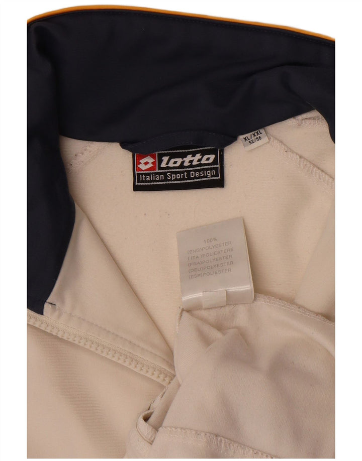 Lotto Мужская спортивная куртка XL Off White Полиэстер с цветными блоками