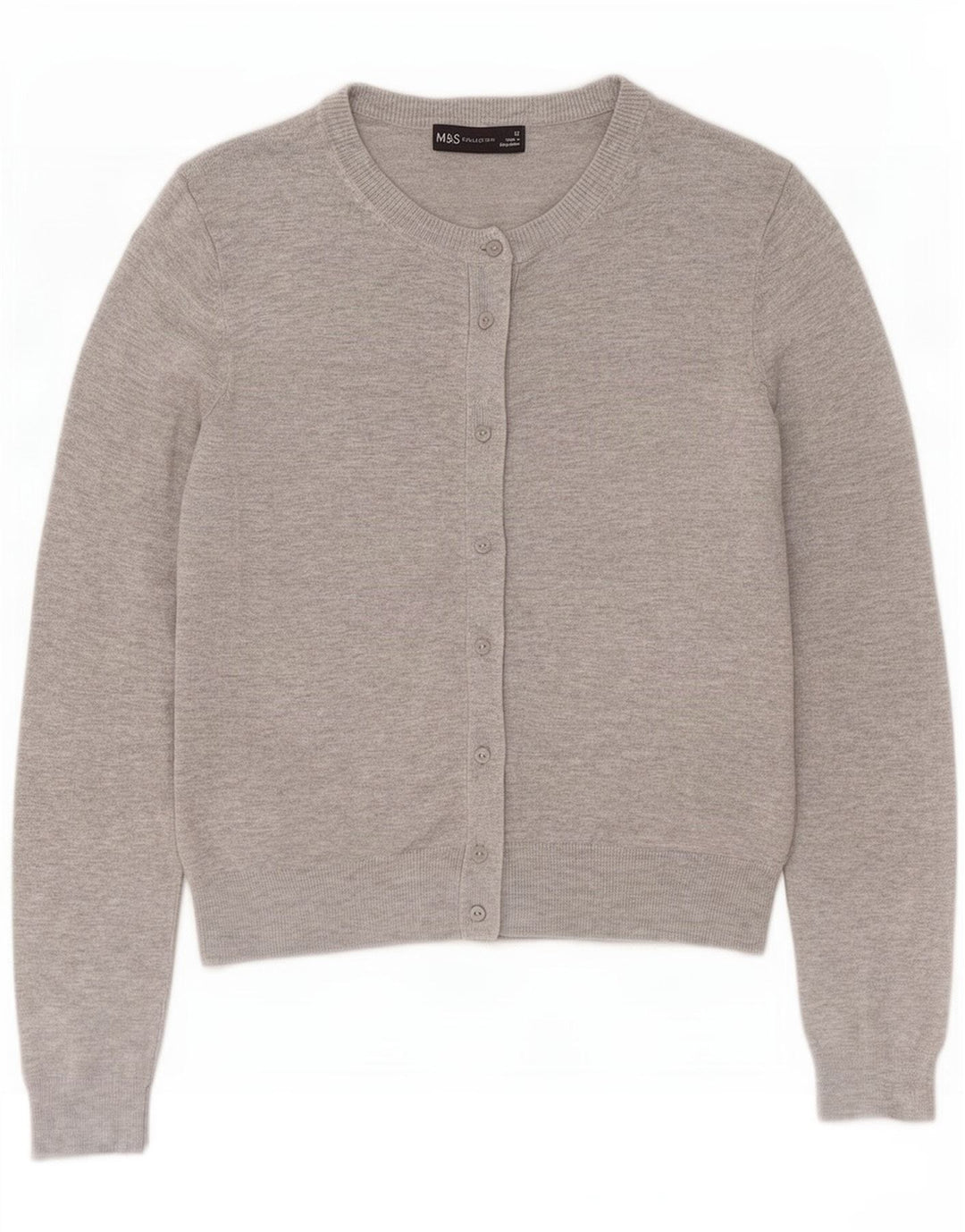 Женский кардиган Marks & Spencer UK 12 Средний Серый Вискоза
